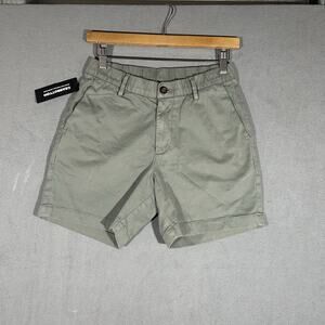 New Bearbottom Chino Shorts Mens S Grey 5.5" Inseam Stretch Elastic Waist